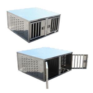 Aluminum hunting dog crates