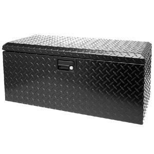 Black aluminium truck tool chest