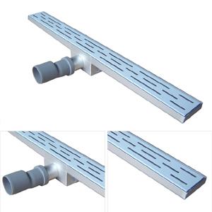 Linear shower drain with waste slot