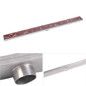 Tile insert linear shower drain channel