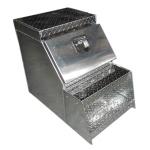 Aluminum truck step toolboxes