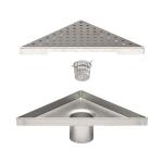 Triangular shower drain