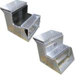 Under body aluminum step tool box